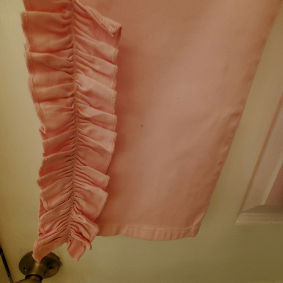 NWT / ZARA- Pink Barbie Core Capri Ruffle A Line Pants- Large - Picture 12 of 14